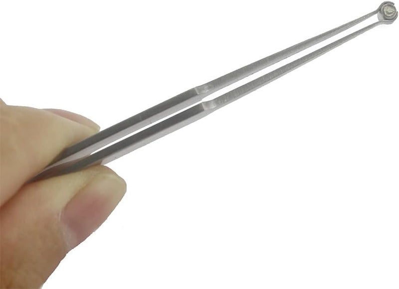 JUNLIXN Lock Pin Tumbler Tweezers for Locksmith Pinning & Rekeying Kit Stainless Steel Straight Round Open Slot Tweezers Metal Wire Holding Tweezers Locksmith Tools - Image 4